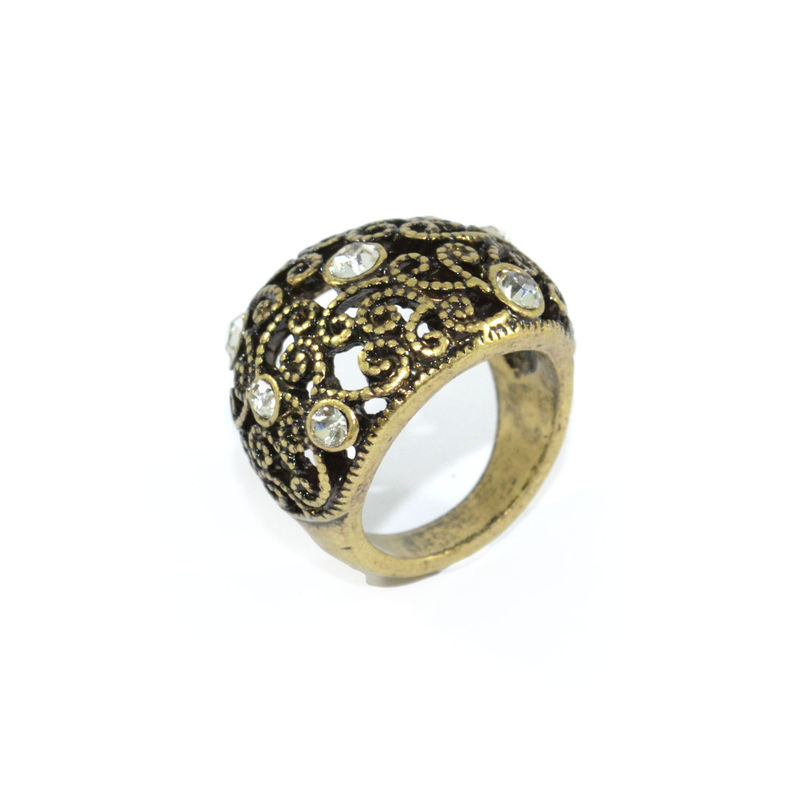 HOLLOW SWIRL PATTERN RING - product image  