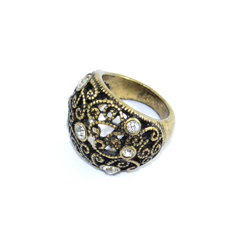 HOLLOW SWIRL PATTERN RING - product image  