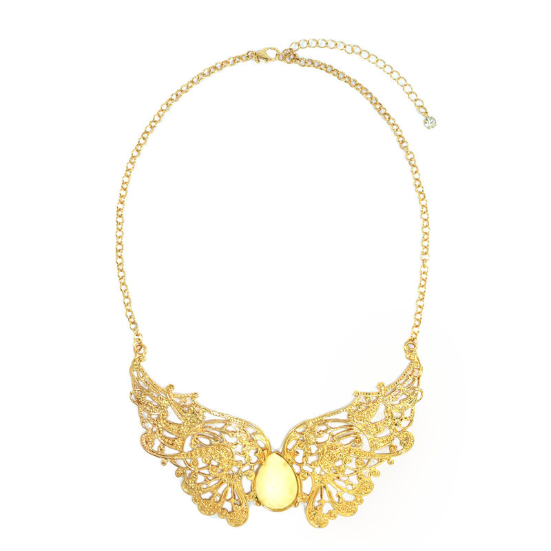 HOLLOW PATTERN FLORAL COLLAR NECKLACE - product image  