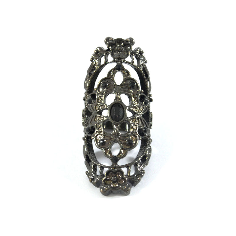 HOLLOW FLOWER PATTERN KNUCKLE RING - product image  