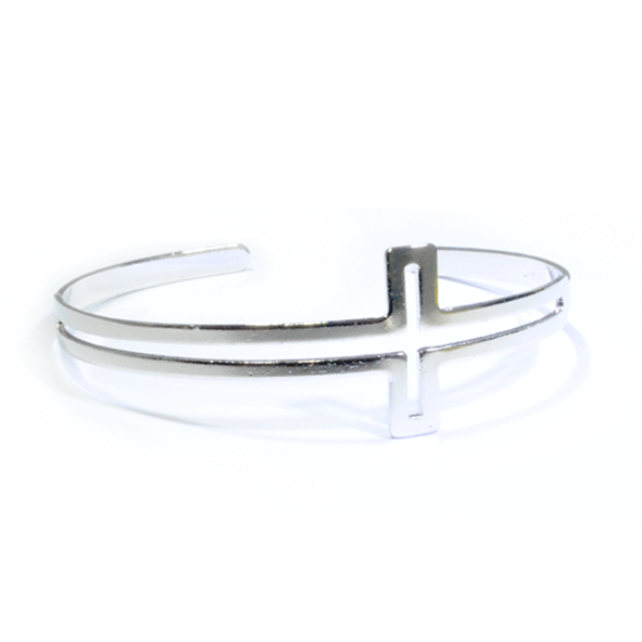 HOLLOW CROSS CUFF BRACELET - product image  