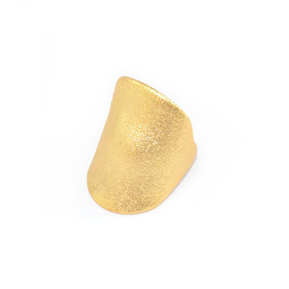 GOLD TONE RUGGED SURFACE RING - product image  