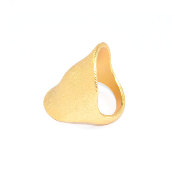 GOLD TONE RUGGED SURFACE RING - product image  