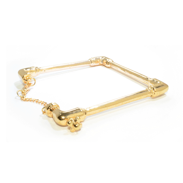 GOLD TONE POLYPIPE BRACELET - product image  