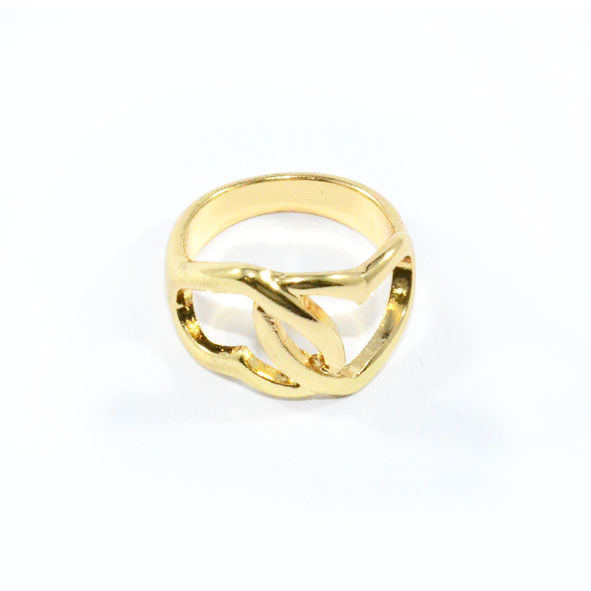 GOLD TONE JOINT HEARTS RING - product image  