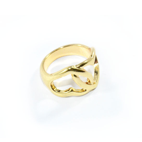 GOLD TONE JOINT HEARTS RING - product image  