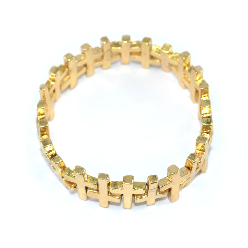GOLD TONE CROSS STRETCH BRACELET - product image  