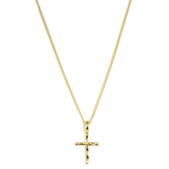 GOLD TONE CROSS NECKLACE - product image  