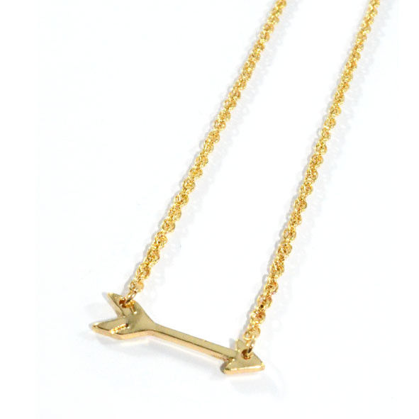 GOLD TONE ARROW NECKLACE - product image  
