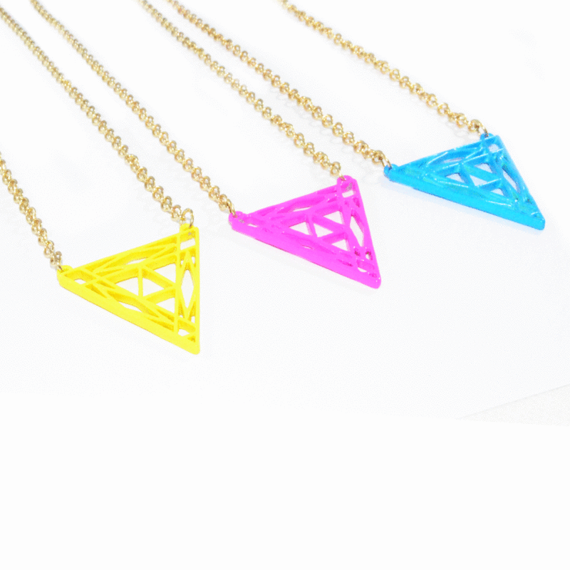 GEOMETRIC TRIANGLE NECKLACE - product image  