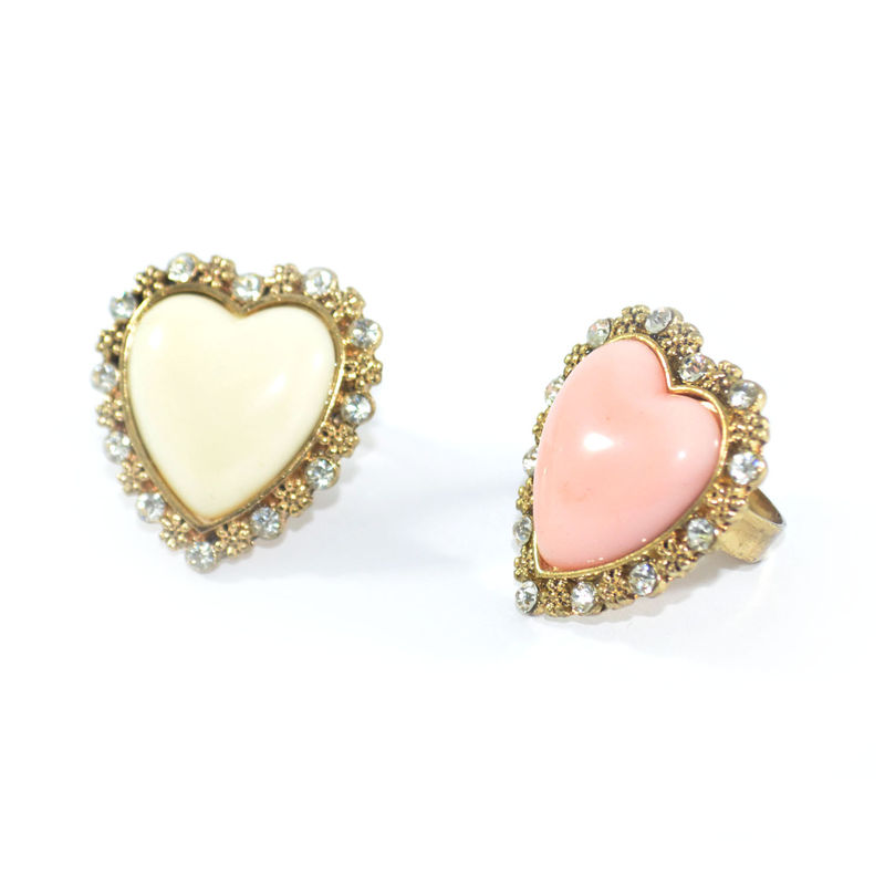 GEM HEART RING WITH CRYSTAL  - product image  