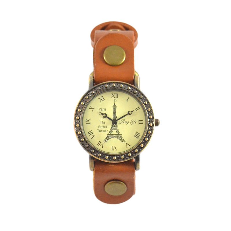 FAUX LEATHER STUD EDGE EIFFEL TOWER WATCH - product image  