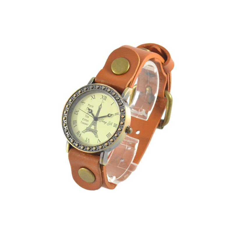 FAUX LEATHER STUD EDGE EIFFEL TOWER WATCH - product image  