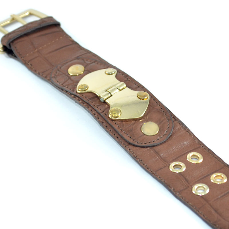 FAUX LEATHER  METAL DECOR BRACELET - product image  