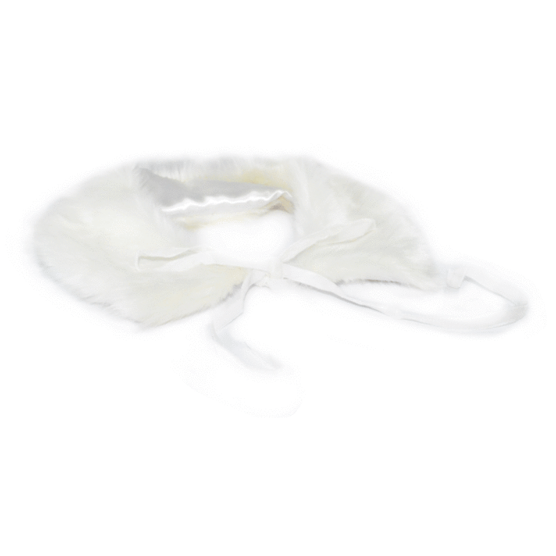 FAUX FUR COLLAR WITH RIBBON - product image  