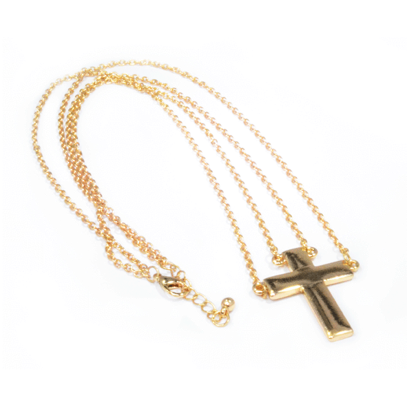 DOUBLE CHAINS CROSS NECKLACE - product image  