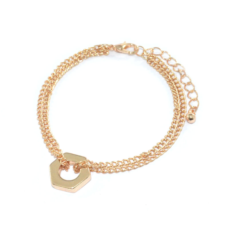 DOUBLE CHAIN NUT BRACELET - product image  
