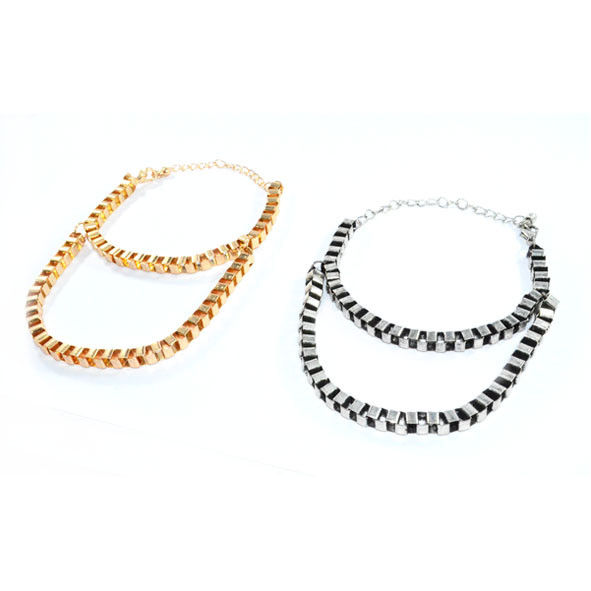 DOUBLE CHAIN METAL STYLE BRACELET - product image  