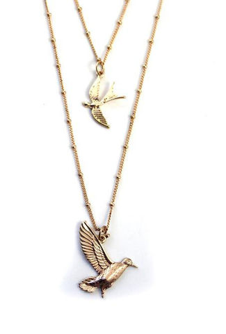 DOUBLE,BIRDS,NECKLACE