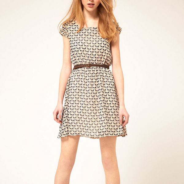 DEER PRINT DRESS - product image  