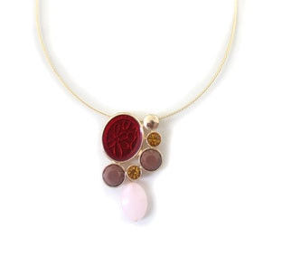 CRYSTALS PENDANT WITH GEM NECKLACE - product image  