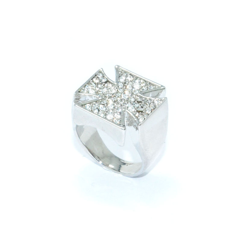 CRYSTALS CROSS RING - product image  