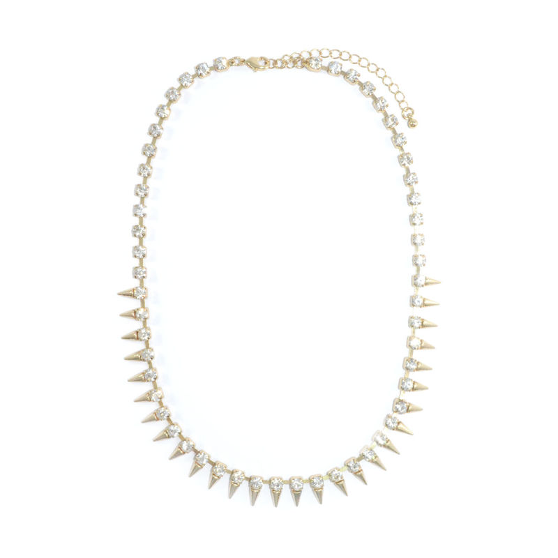 CRYSTALS AND SPIKES NECKLACE - product image  