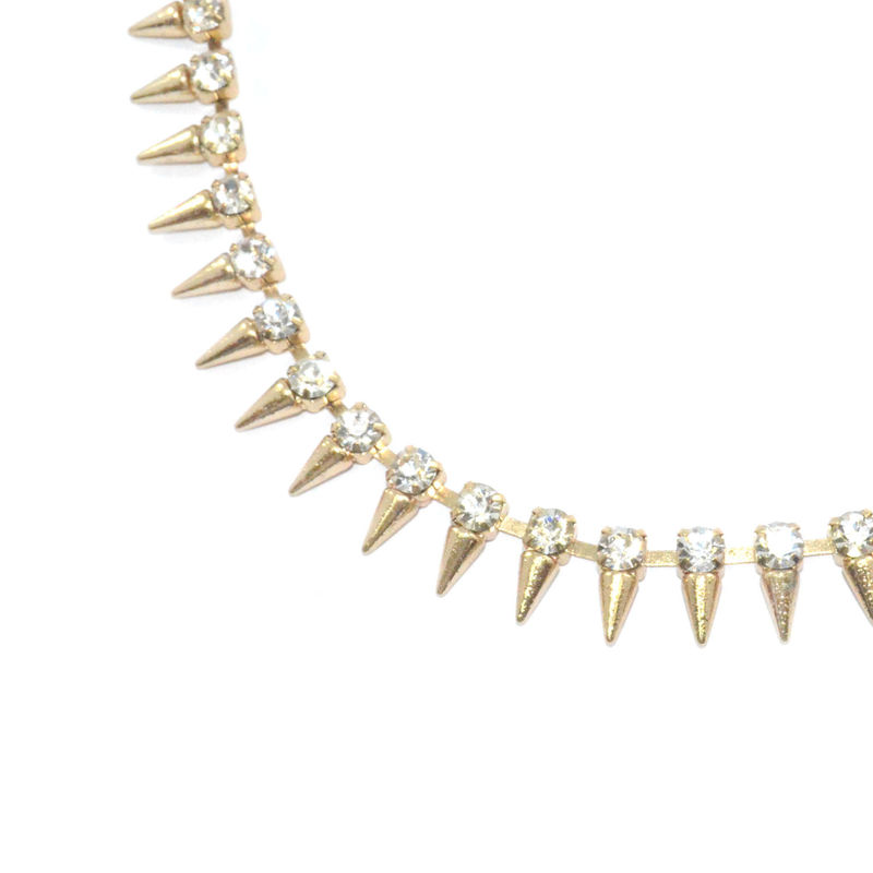 CRYSTALS AND SPIKES NECKLACE - product image  