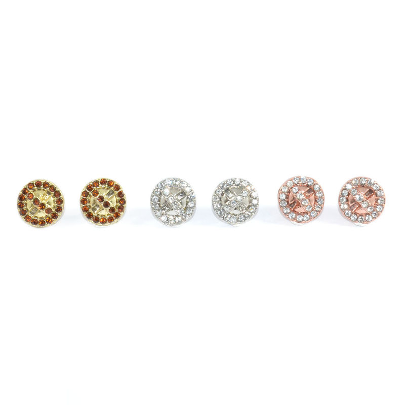 CRYSTAL SCREW EARRINGS - product image  