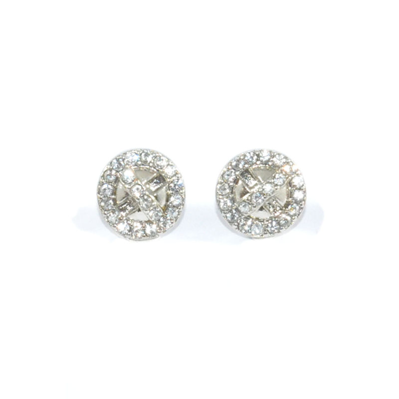 CRYSTAL SCREW EARRINGS - product image  