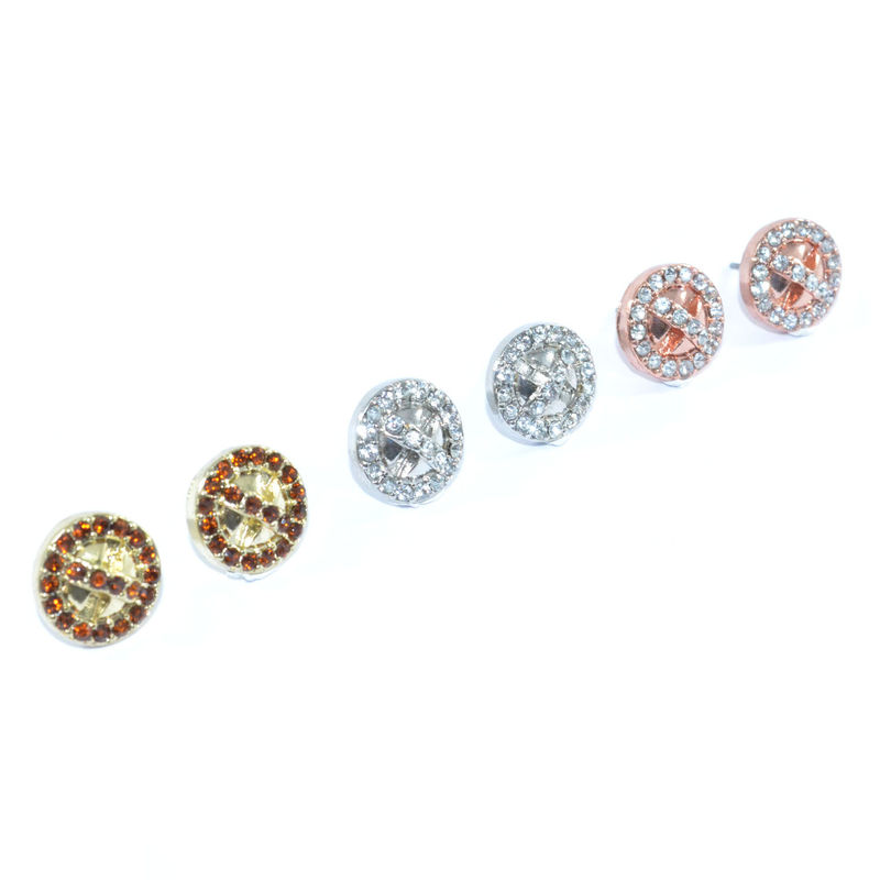 CRYSTAL SCREW EARRINGS - product image  
