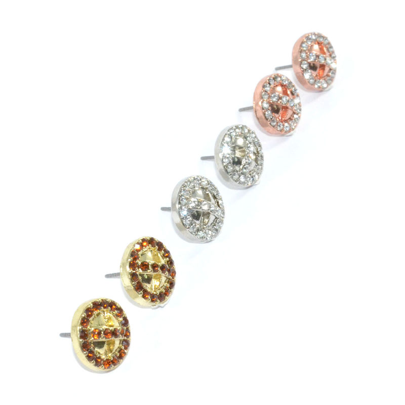 CRYSTAL SCREW EARRINGS - product image  