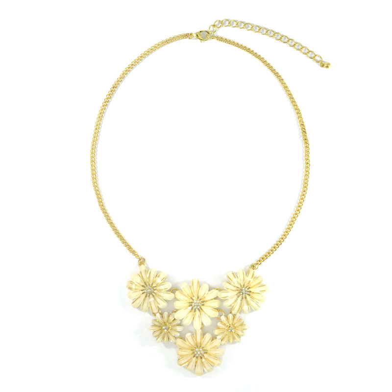 CRYSTAL FLOWERS PENDANT NECKLACE - product image  