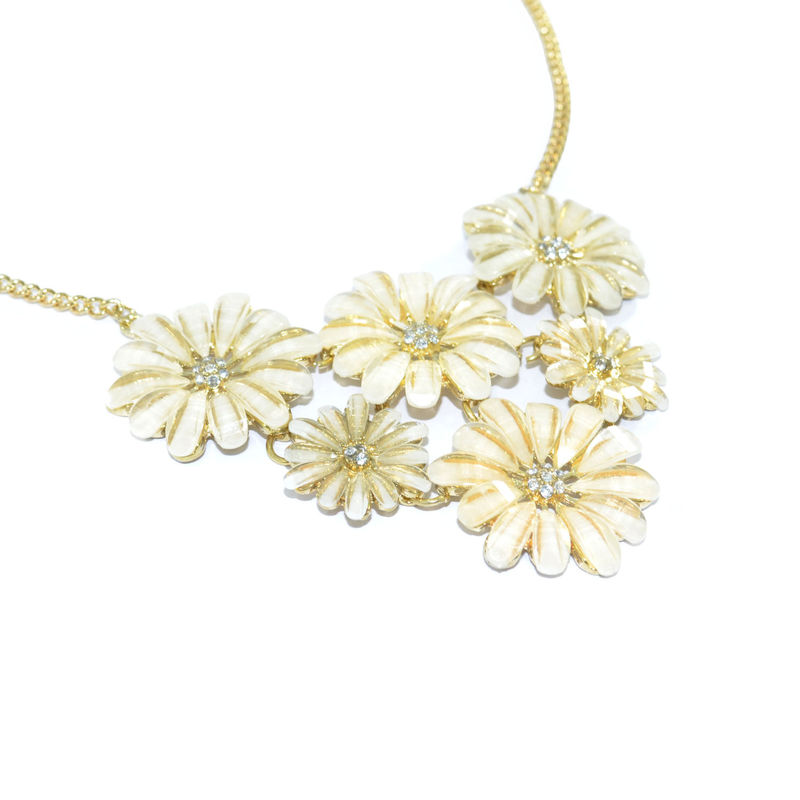 CRYSTAL FLOWERS PENDANT NECKLACE - product image  