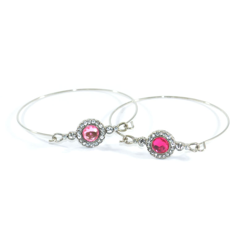 CRYSTAL FLOWER PENDANT BANGLE - product image  