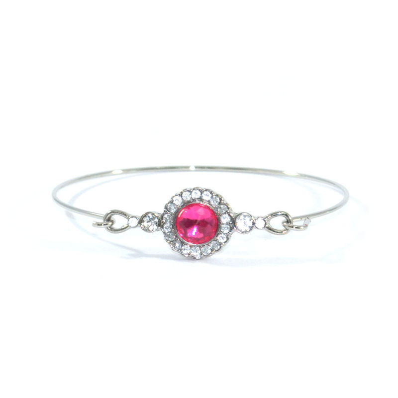 CRYSTAL FLOWER PENDANT BANGLE - product image  