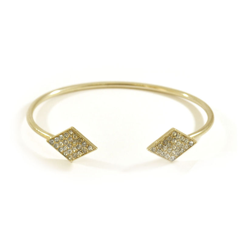 CRYSTAL DOUBLE RHOMBUS BANGLE - product image  