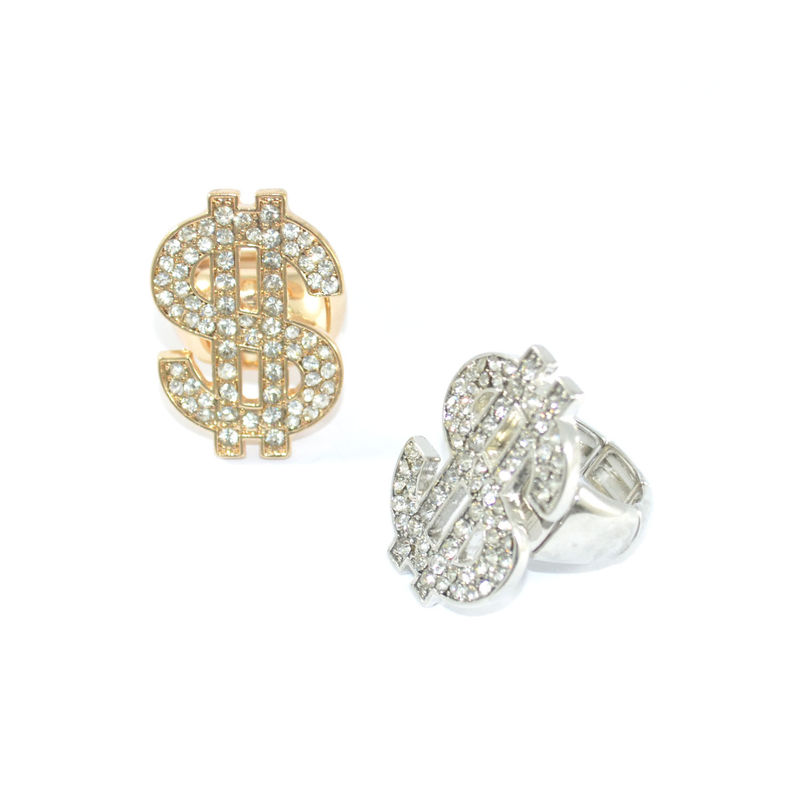 CRYSTAL DOLLAR SIGN RING - product image  