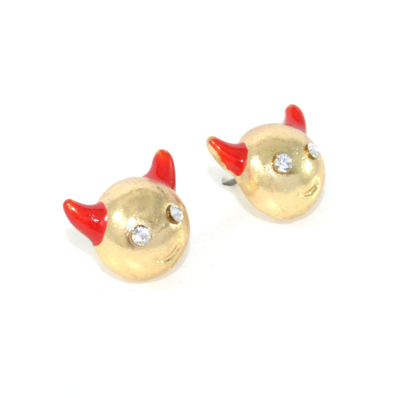 CRYSTAL DEVIL EARRINGS - product image  