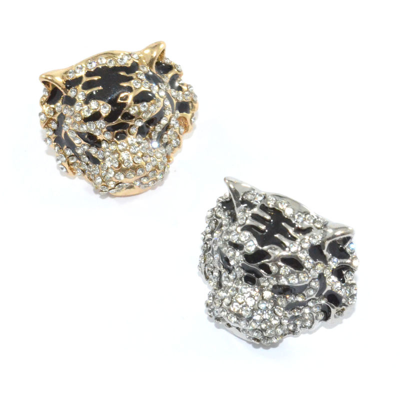 CRYSTAL DECOR TIGER RING - product image  