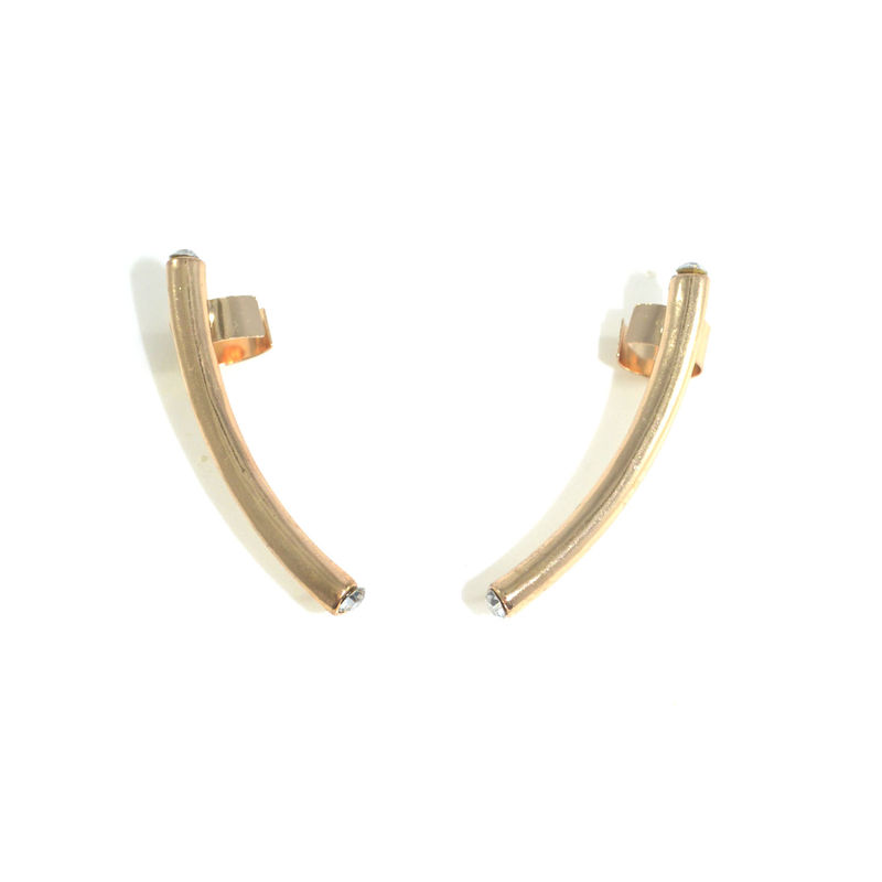 CRYSTAL DECOR CURVE METAL EAR CUFF - product image  