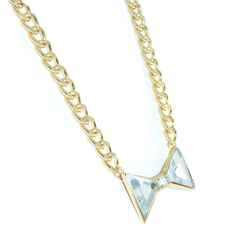 CRYSTAL BOW WITH CHAIN NECKLACE - product image  