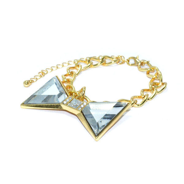 CRYSTAL BOW WITH CHAIN BRACELET - product image  