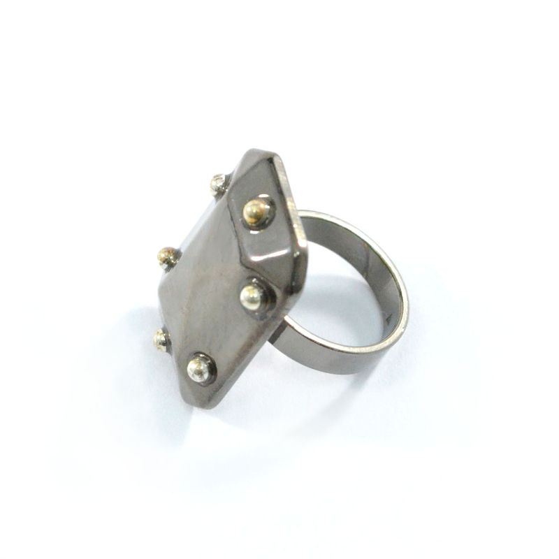 SHINY RECTANGULAR PYRAMID RING - product image  