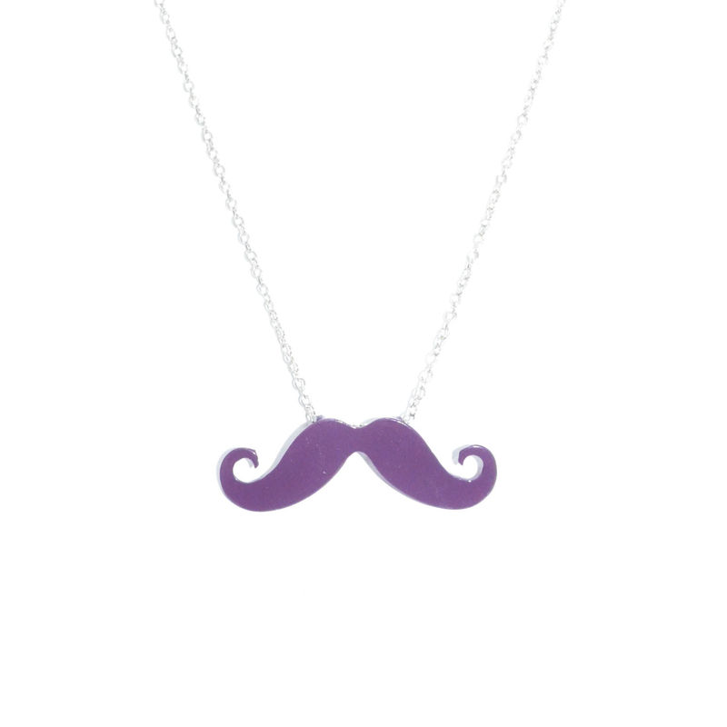 SHINY MUSTACHE NECKLACE - product image  