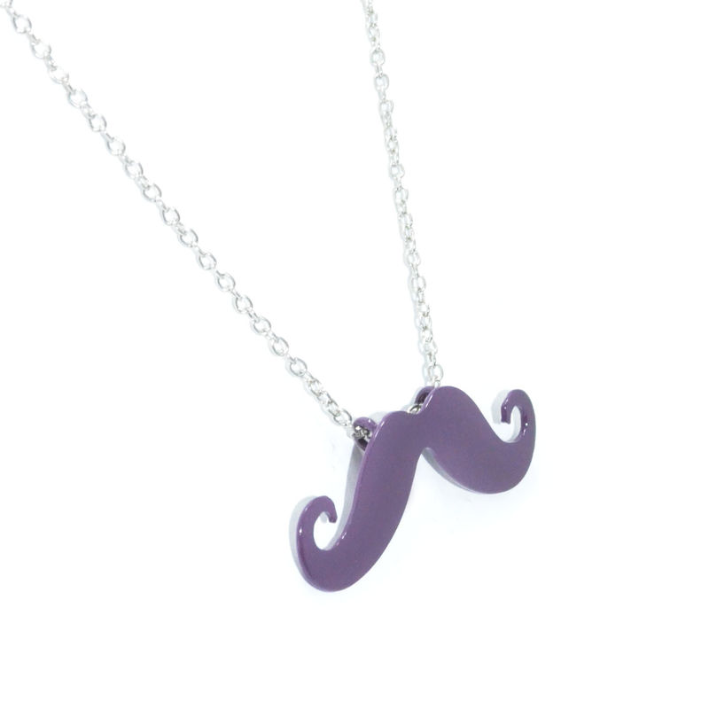 SHINY MUSTACHE NECKLACE - product image  