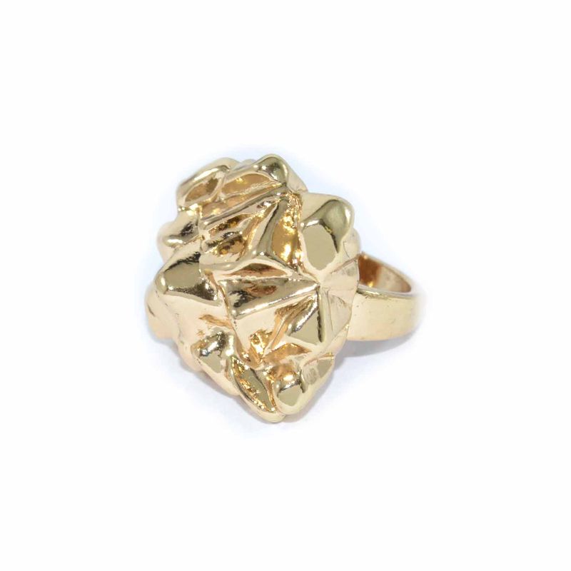 SHINY METAL IRREGULAR SURFACE RING - product image  