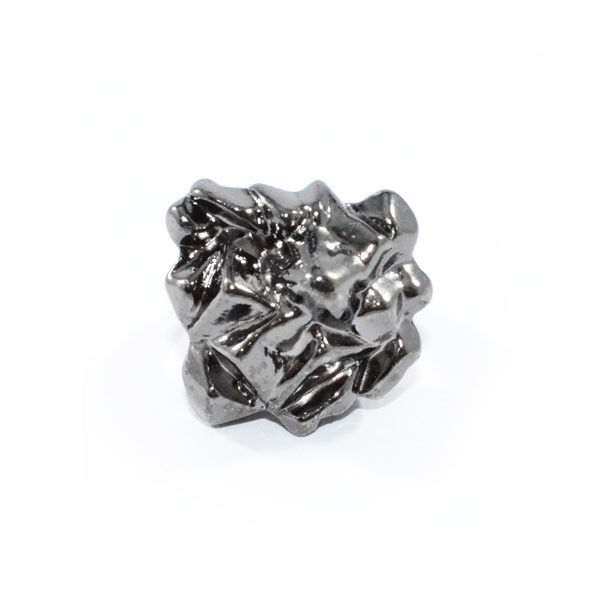 SHINY METAL IRREGULAR SURFACE RING - product image  