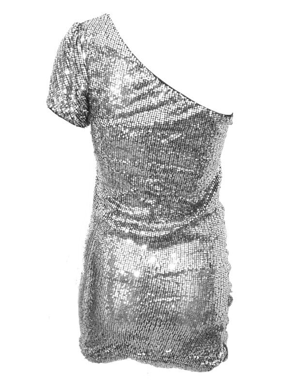SEQUIN PARTY DRESS SILVER - product image  