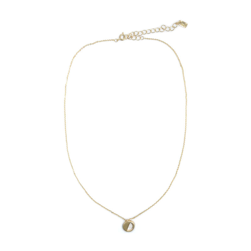 SEMI HOLLOW CIRCLE PENDANT NECKLACE - product image  
